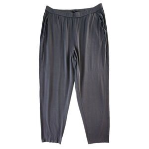 EILEEN FISHER Elastic Waist Pull on Stretch Ankle Pants Women's L Made in USA